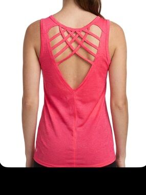 RBX Hot Pink Lattice Back Tank